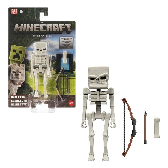 Minecraft La Pelicula Juego De Figuras De Acción Esqueleto