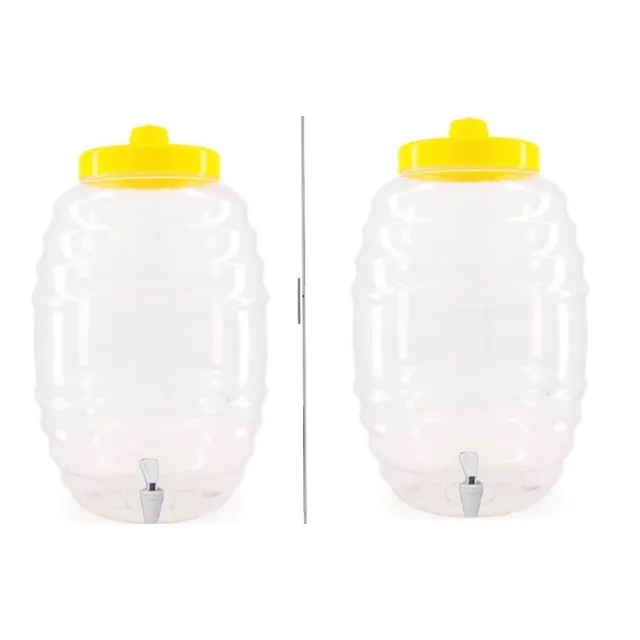 Barril Vitrolero De Plástico Con Llave 10 Lt 2 Piezas