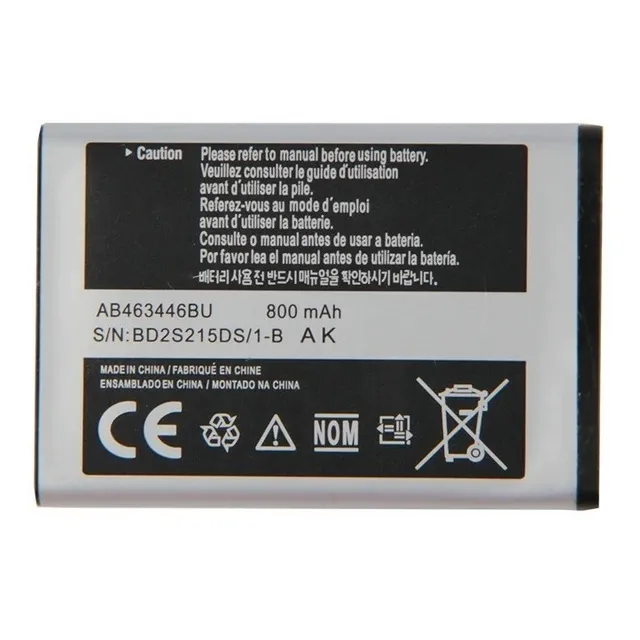Batería Modelo Ab463446bu Compatible Con Samsung De 800 Mah