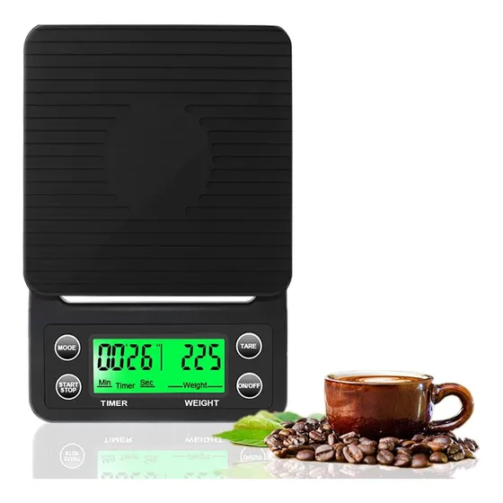 Balanza Digital Temporizador Barista Café Báscula Por Pilas