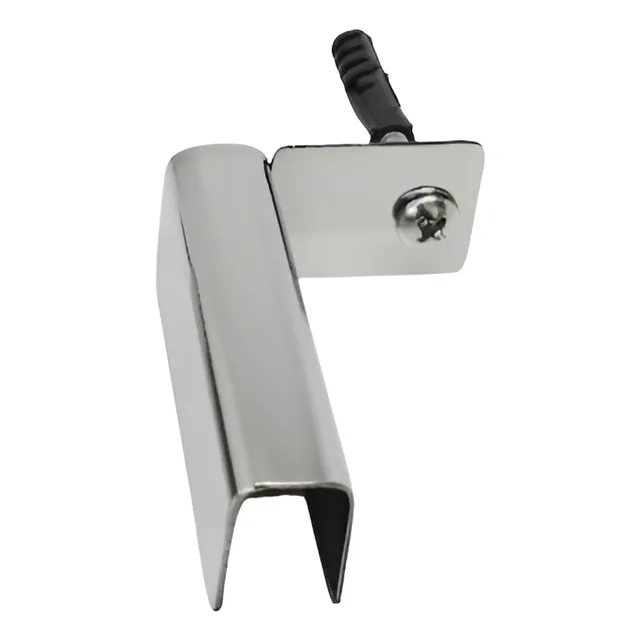 Perfil U Inox Polido Canto Presilha Grapa Fixar Vidro Parede
