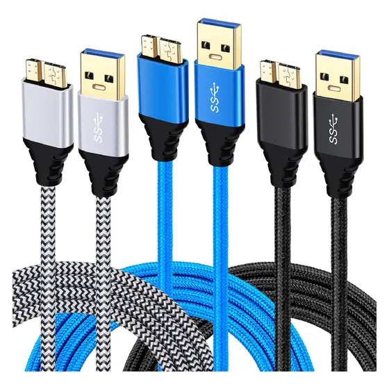 Note 3 Galaxy S5 cargador Cord Pack 6 ft Braided Super