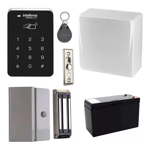 Kit Controle De Acesso Intelbras Fechadura Magnética 3 Tags