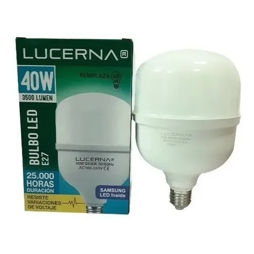 Bombillo Bulbo E-27 Led 40w Luz Fría Lucerna