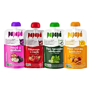 Kit Papinha Organica Pratica PapapĂĄ 4 Sabores 100g Squeez Kit Papinha Organica Pratica PapapĂĄ 4 Sabores 100g Squeez