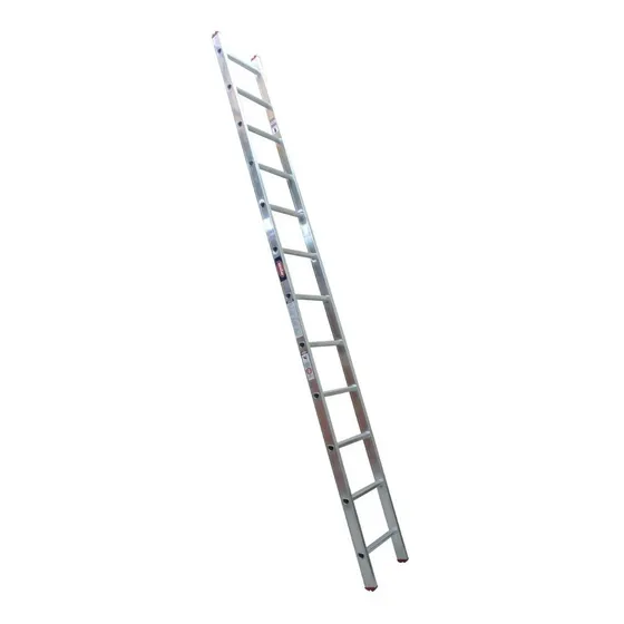 Escalera Recta De Aluminio Akron 12 Esc 77-17 Color Plateado
