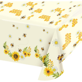 Mantel De Abejas Mantel De Plástico Jumbo (108 X 54 Pulgad Mantel De Abejas Mantel De Plástico Jumbo (108 X 54 Pulgad
