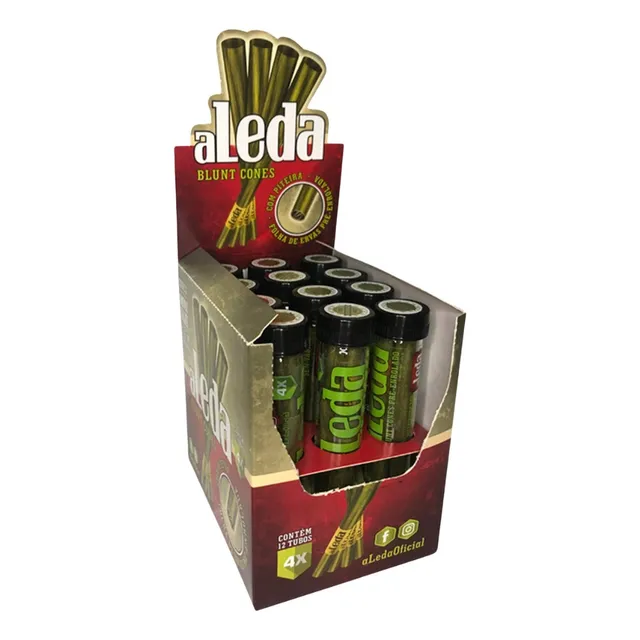 Caixa Blunt Pré Enrolado Cone Aleda Mini Size C/12 Tubos