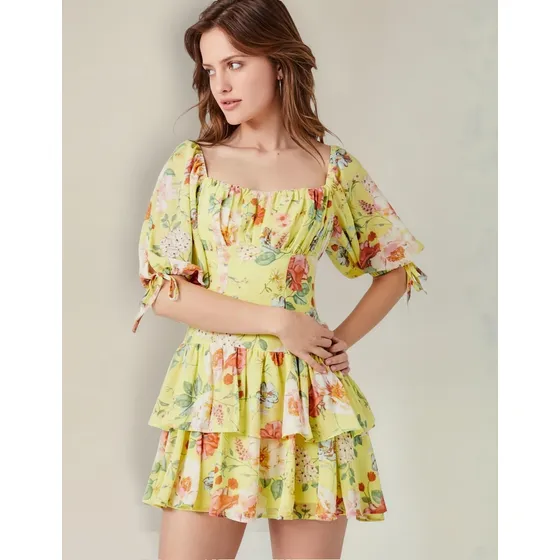 Vestido Mujer Floreado Talla Small