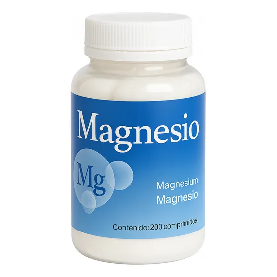 Magnesio 200 Comprimidos Fatiga Estres Ansiedad- Macrosalud- Sin Sabor