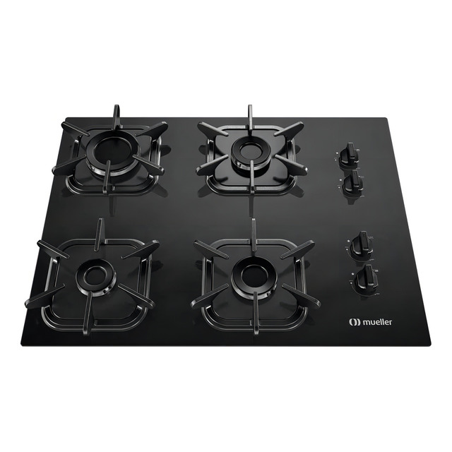 Cooktop Mueller com 4 Bocas e Grades de Ferro Fundido Cooktop Mueller com 4 Bocas e Grades de Ferro Fundido