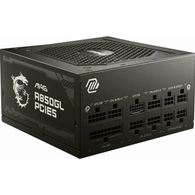 Fuente de poder para PC MSI MAG A850GL 850W negra