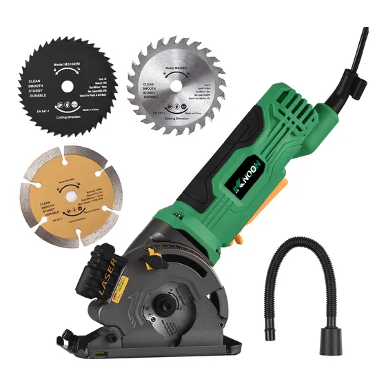 Kknoon Sierra Circular Compacta 580w Con Corte Por Láser