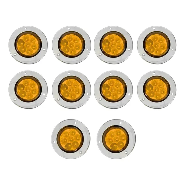 10 Piezas Círculo 2 Pulgadas Plafón De Led Luz Cromado