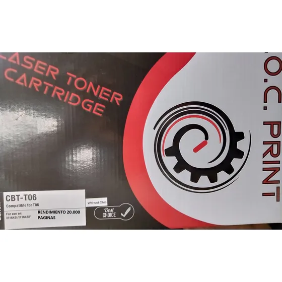 Toner T06 Canon Ir1643if Compatible Rend 20 Mil Impresiones