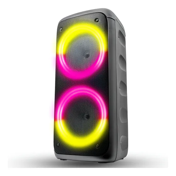 Caixa Som Grave Amplificado Bluetooth Led Rgb P2 Usb Fm P10