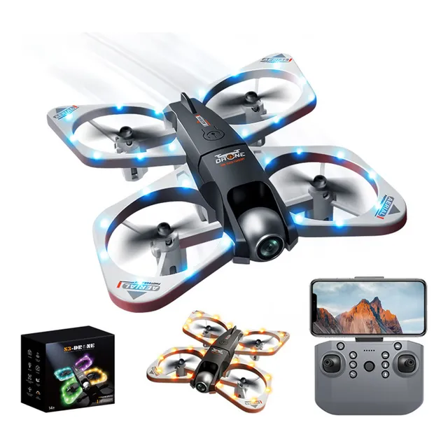 Mini Siete Drone Con Cámaras Duales Con 3 Baterías 8k Fotogr