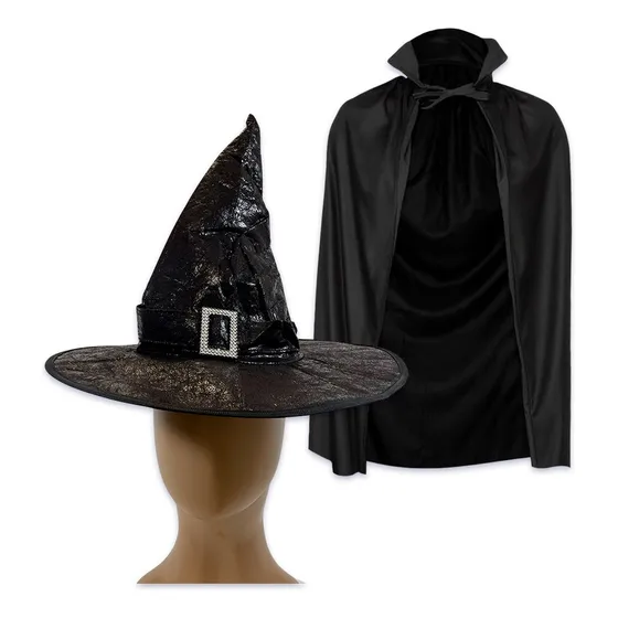 Party Store Disfraz Gorro Bruja + Capa Corta  Halloween