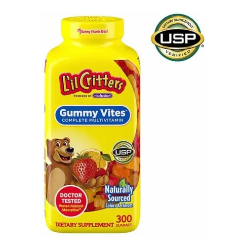 Multivitaminico Niños (as) Lil Critters (300 Gomitas) Sabor Frutilla