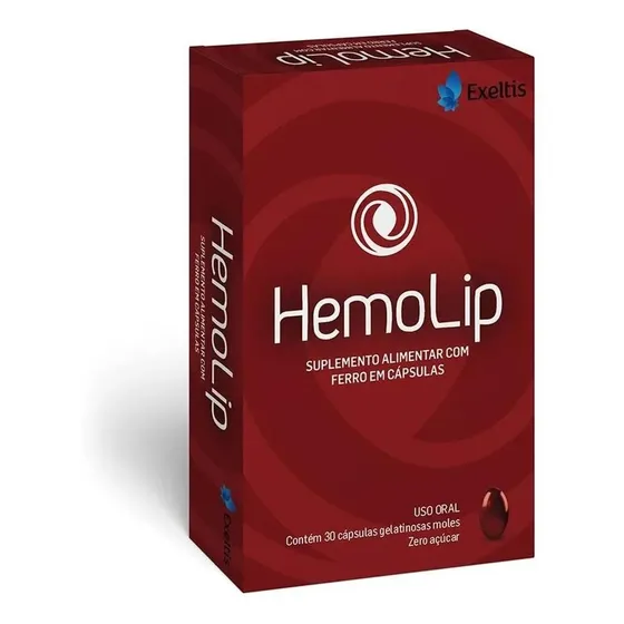 Suplemento Alimentar Hemolip 30 Cápsulas Zero Açúcar Sabor Sem sabor