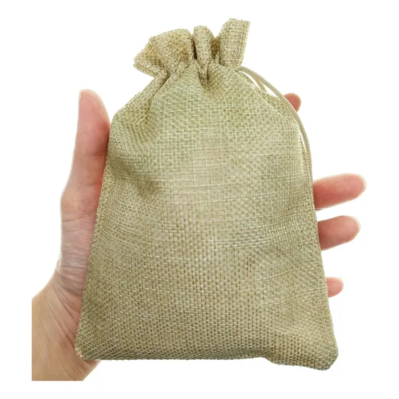 12 Saco Bolsas Arpilleras Yute Kraft Natural