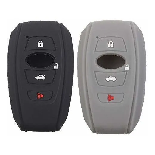 Btopars 2pcs Silicio Negro 4 Botones Smart Key Fob Ytkxf