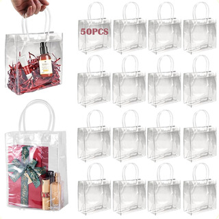 50 Bolsa Regalo Con Asa Transparentes Boda Bautizo Recuerdos 50 Bolsa Regalo Con Asa Transparentes Boda Bautizo Recuerdos