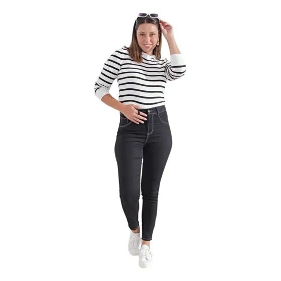 Pantalon Elastiz Jean Calce Perfecto Levanta Cola Tiro Alto 