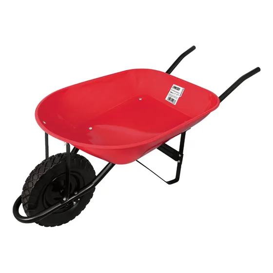 Carretilla Aksi Roja 4.5 Ft 65l Bastidor Metalico Reforzada Color Rojo
