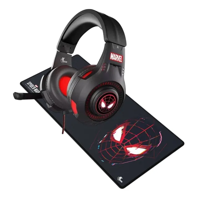 Combo Gamer Xtech Auricular Con Microfono + Mouse Pad Marvel