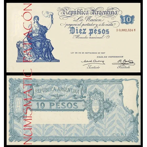Billete 10 Pesos Caja Conversión Macro 1899 - Copia 237