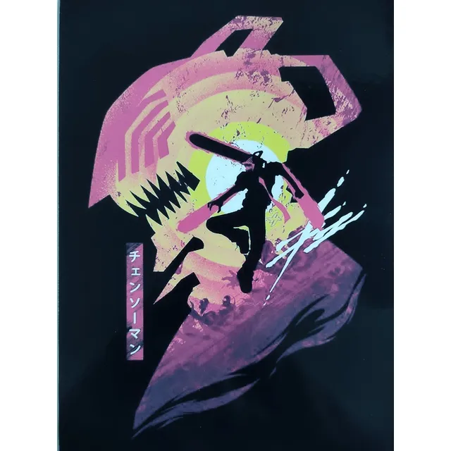 Cuadro De Madera Chainsaw Man Denji Motosierra