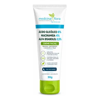 Gel Creme Ac. Glicólico 8% Niacinamida 4% Bisabolol 0,5% 30g Todo Tipo De Pele N