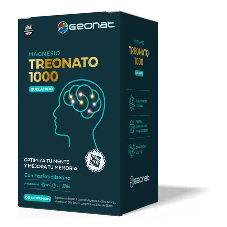 Treonato de Magnesio Provefarma Geonat Treonato 1000 en comprimidos Sin sabor de 60 un
