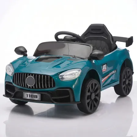 Carro Elétrico Infantil 6v Controle Remoto Esportivo Som Luz - AZUL