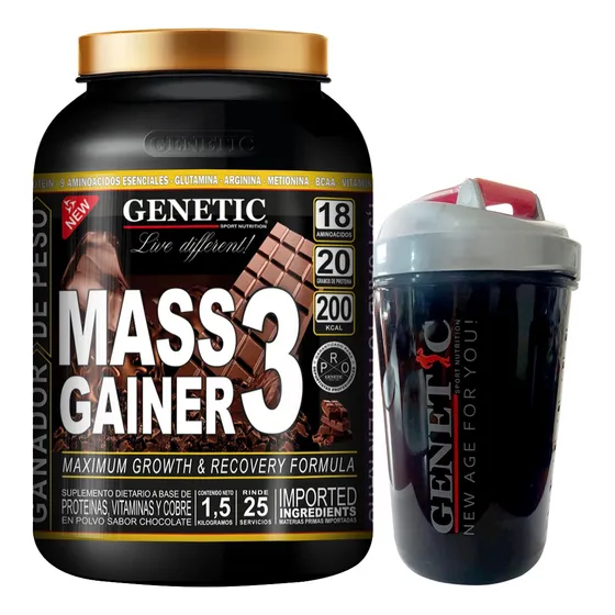 Rápido Ganador De Masa Muscular Mass Gainer Shaker Genetic