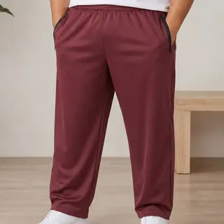 Calça Jogger Masculina Plus Size - Com Bolso Com Zíper