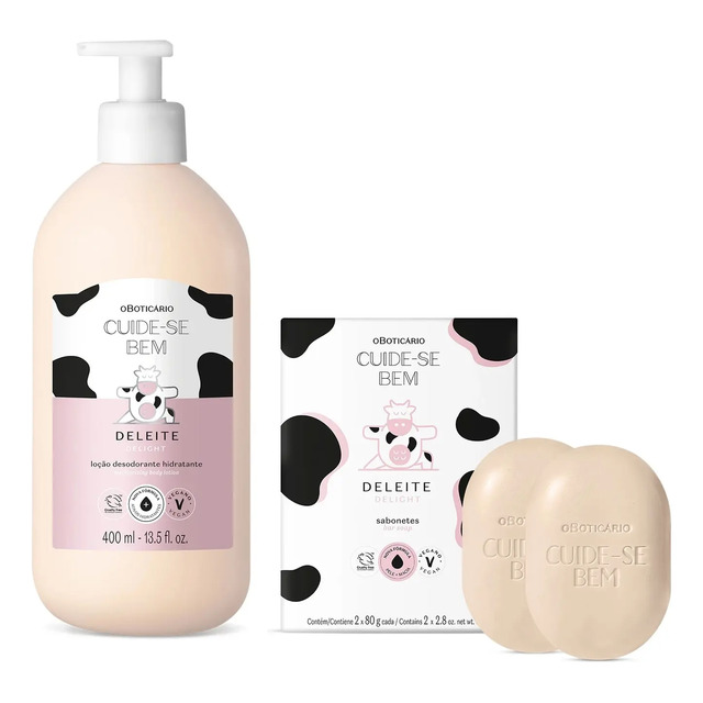 Combo Cuide-se Bem Deleite: Loção Corporal 400ml + Sabonetes