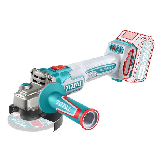 Amoladora Inalámbrica Total 20v Industrial - Motor Brushless, Sin Carbones 1000w - 4.1\u002F2 Pulgadas, 115mm - No Incluye Batería Ni Cargador - Tagli27153 | Cuotas sin interés