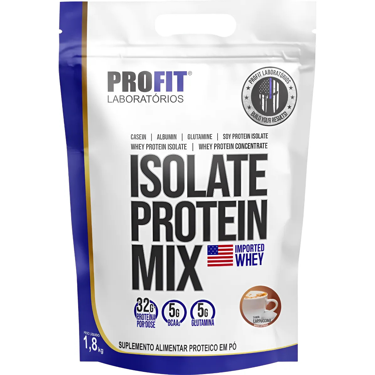 Isolate Protein Mix Whey Isolado Bcaa Glutamina Profit Labs