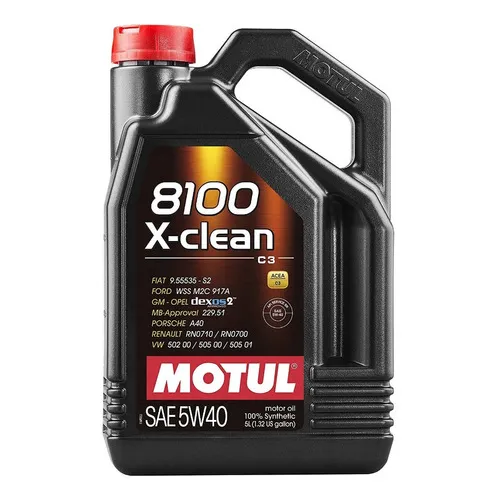 Aceite De Motor 8100 X-clean 5w40 Botella De 5 Litros Motul