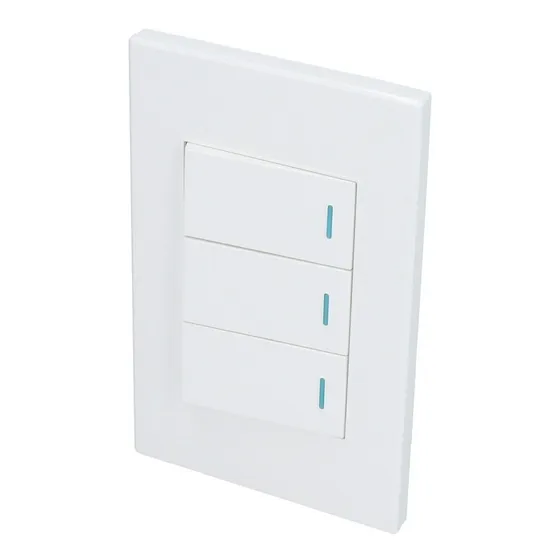 Placa 3 Interruptor 1/3, Línea Premium, Color Blanco Surtek Corriente nominal 16 A Voltaje nominal 127V