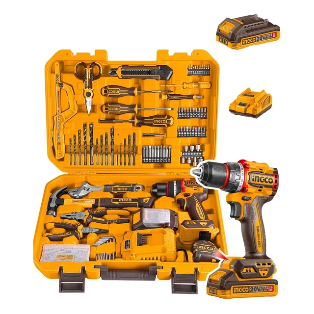 Set Herramienta 165pcs Con Taladro 20v P20s Inalámbrico
