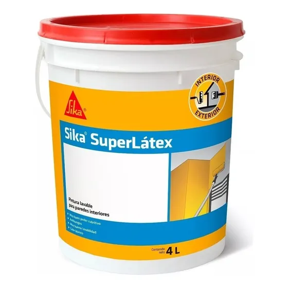 Pintura Lavable Antihongo Superlatex Sika Blanco 4lt Bel-la