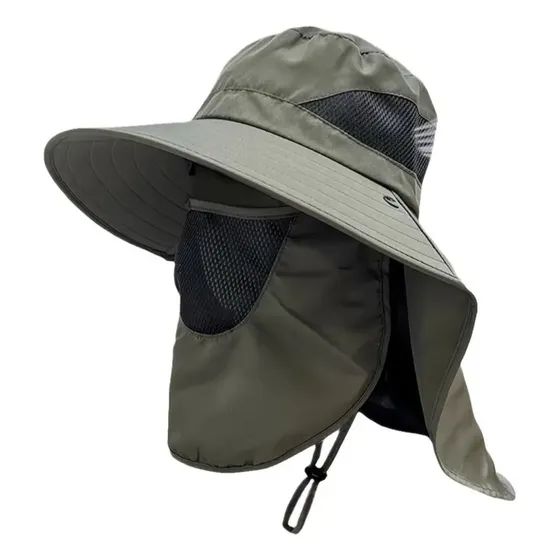 Gorro Sombrero Pescador Protección Solar Con Cubierta Facial