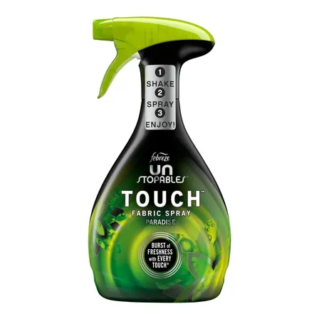 Aromatizante de Telas Febreze Unstopables Paradise, Elimina Malos Olores, 800 ml