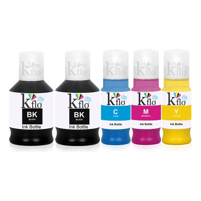 Kit 5 Tintas Compatibles Para Canon Gi10 G5010 G6010 G7010 Tinta 2 Negros 1 Cian 1 Magenta 1 Amarillo