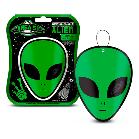 Aromatizante Cheirinho Perfume Automotivo Area 51 Verde 20g Aromatizante Cheirinho Perfume Automotivo Area 51 Verde 20g
