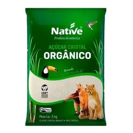 Açúcar Cristal Native Orgânico Pacote 5kg