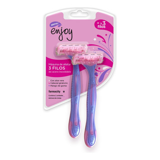Máquina De Afeitar Enjoy Mujer 3 Filos X 2 U Máquina De Afeitar Enjoy Mujer 3 Filos X 2 U